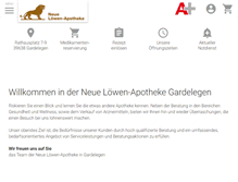 Tablet Screenshot of neue-loewen-apo.de